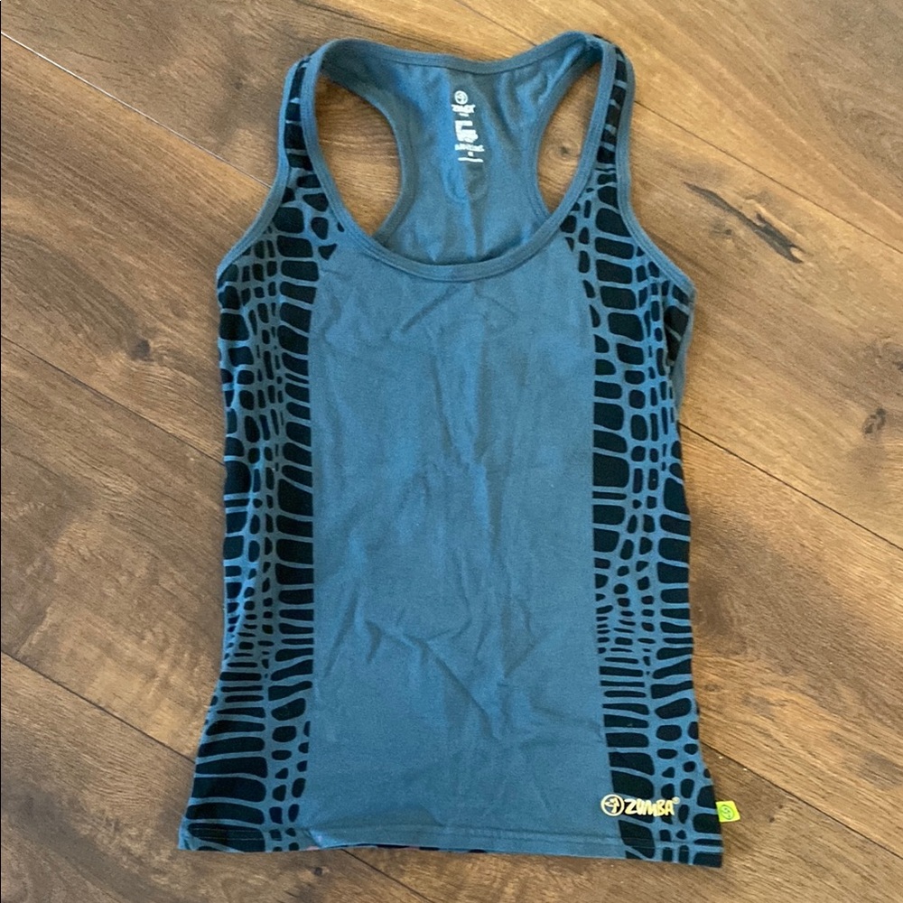 Zumba Instructor Blue, Black, and Hot Pink Women's Tank Top size M